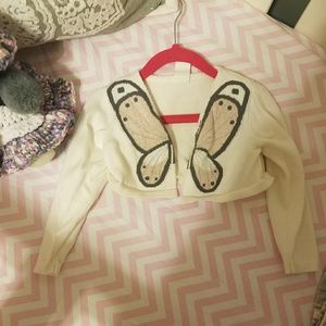 Toddler girls butterfly cardigan